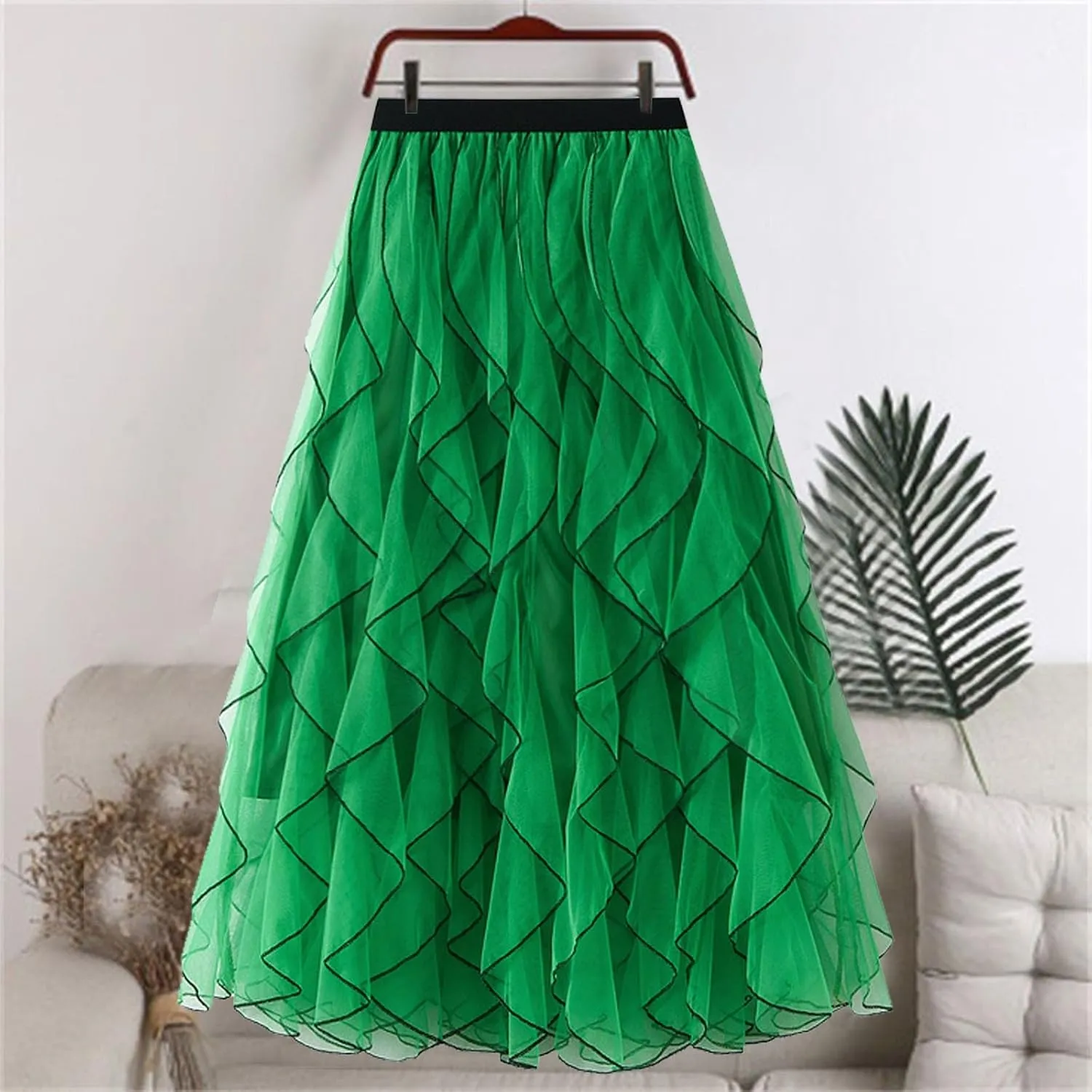 2023 Women's Long Maillard Fall Skirt Elegant High Waist Cocktail Party Wedding Flared A Line Midi Skirts Fashion