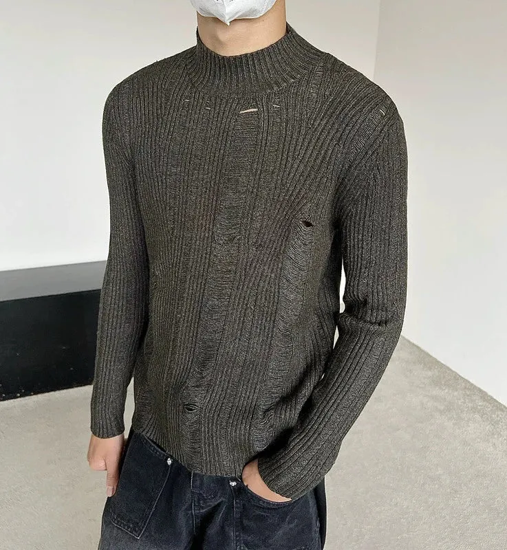 abc Ripped Pullover Sweater