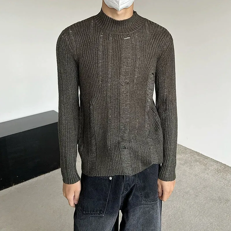 abc Ripped Pullover Sweater