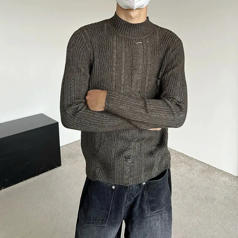 abc Ripped Pullover Sweater