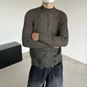 abc Ripped Pullover Sweater
