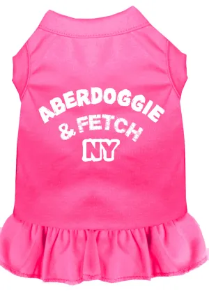 Aberdoggie Ny Screen Print Dress Bright Pink Xxl