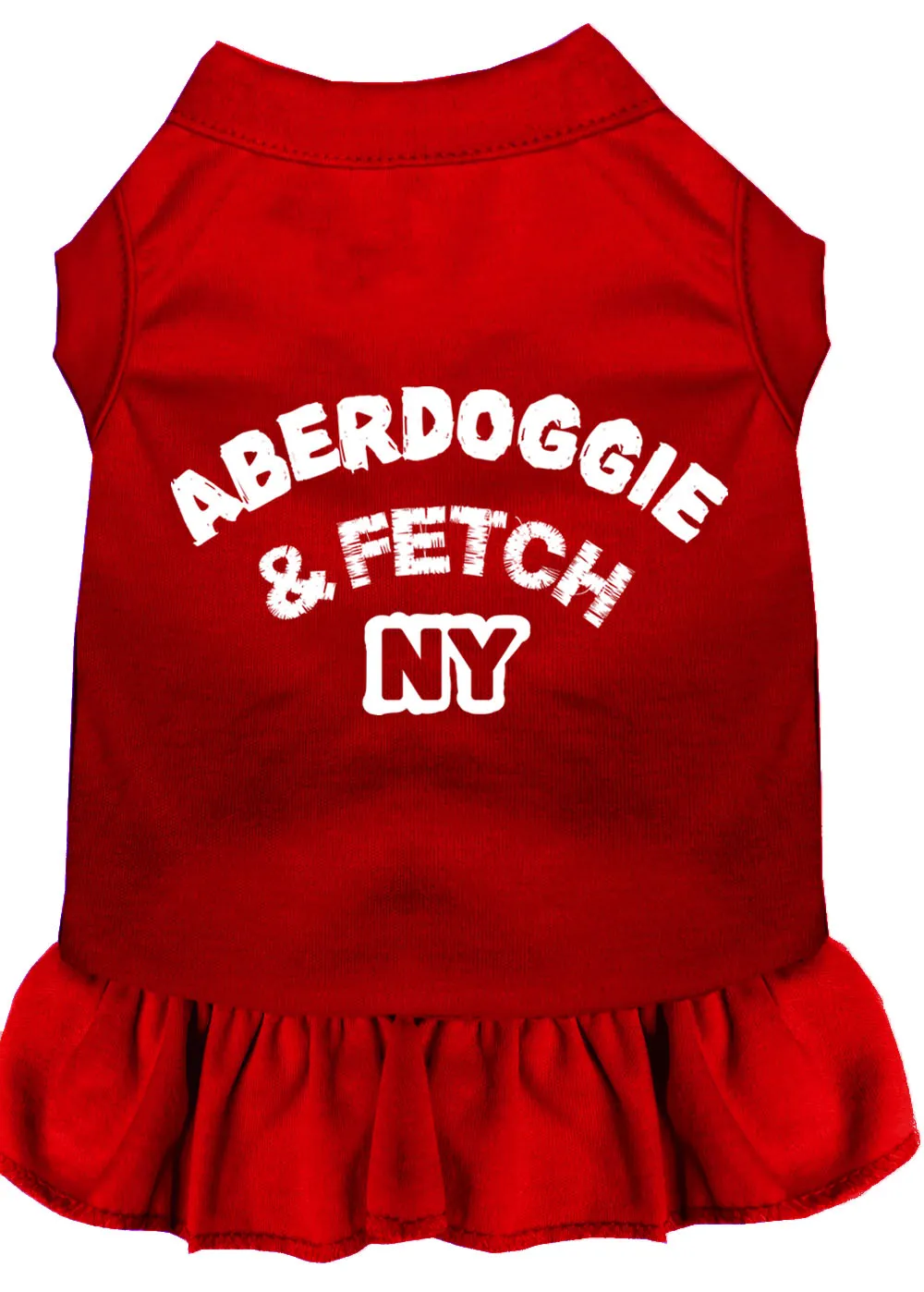 Aberdoggie Ny Screen Print Dress Red Sm