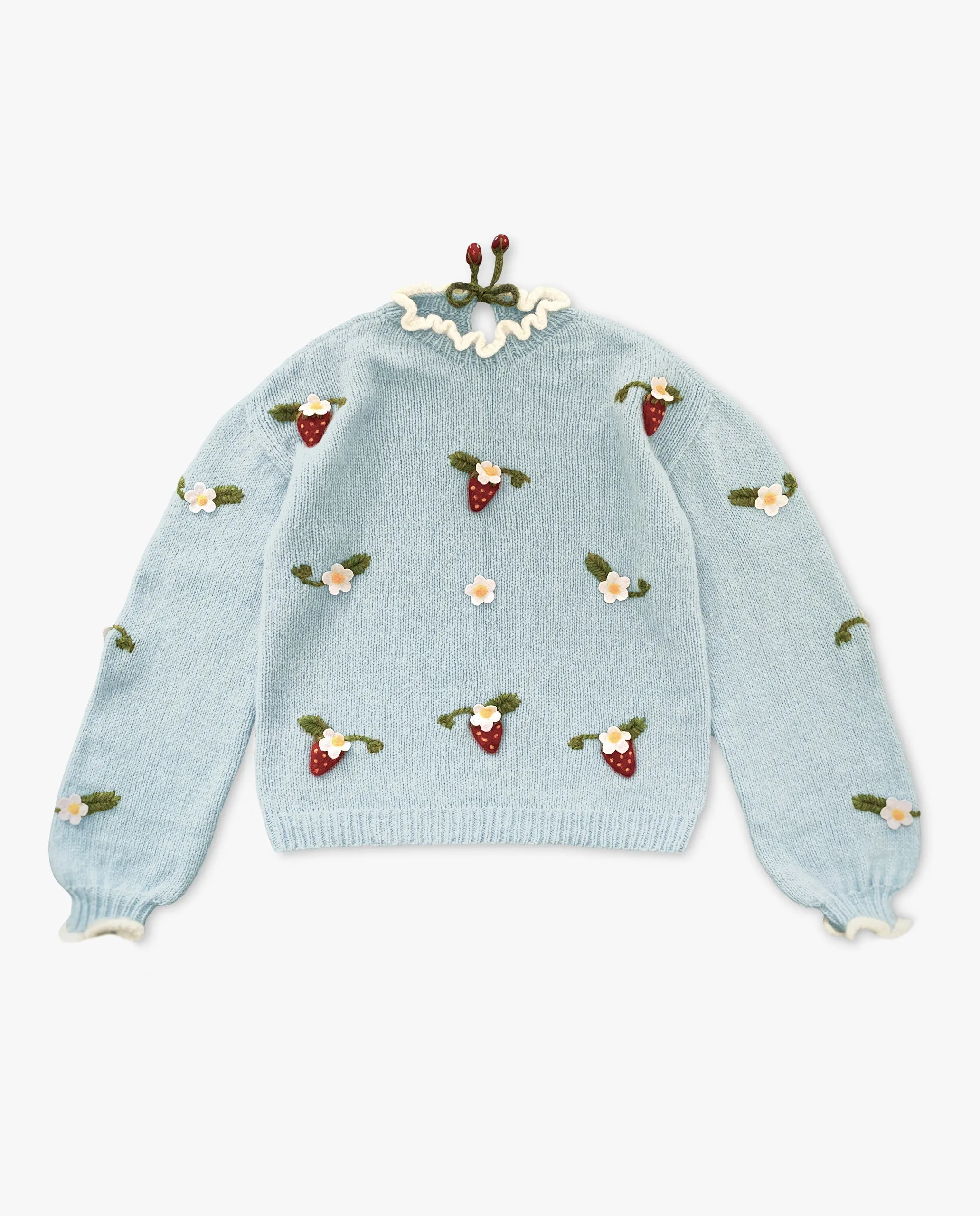 Adult Strawberries pullover | Blue