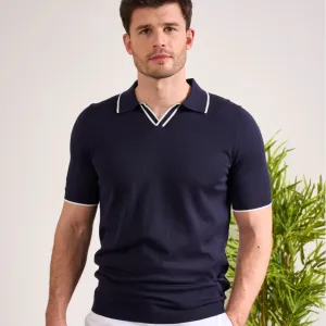 Alan Paine Porthole SS Polo With Placket Tipping