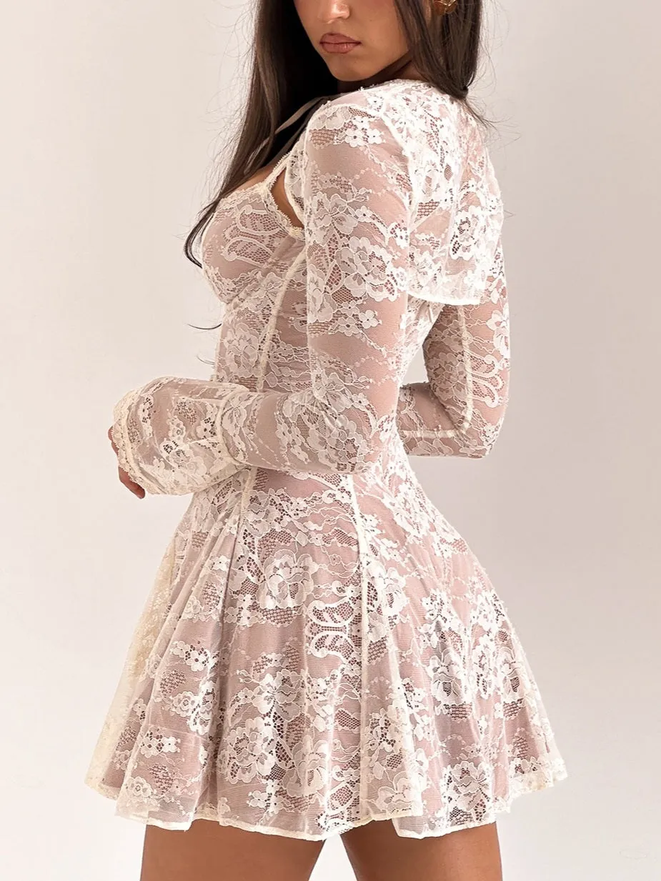 Amozae-nye outfits back to school dress  Alice Lace Mini Dress