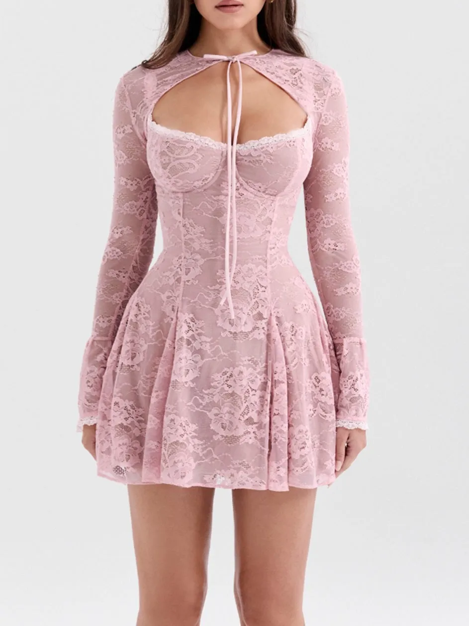 Amozae-nye outfits back to school dress  Alice Lace Mini Dress