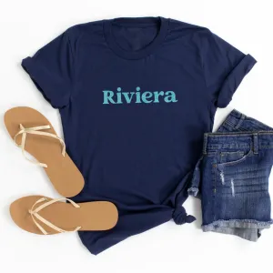 Aqua Glitter Riviera T Shirt