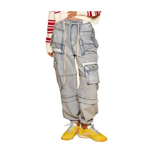 Baggy Denim Cargo Joggers
