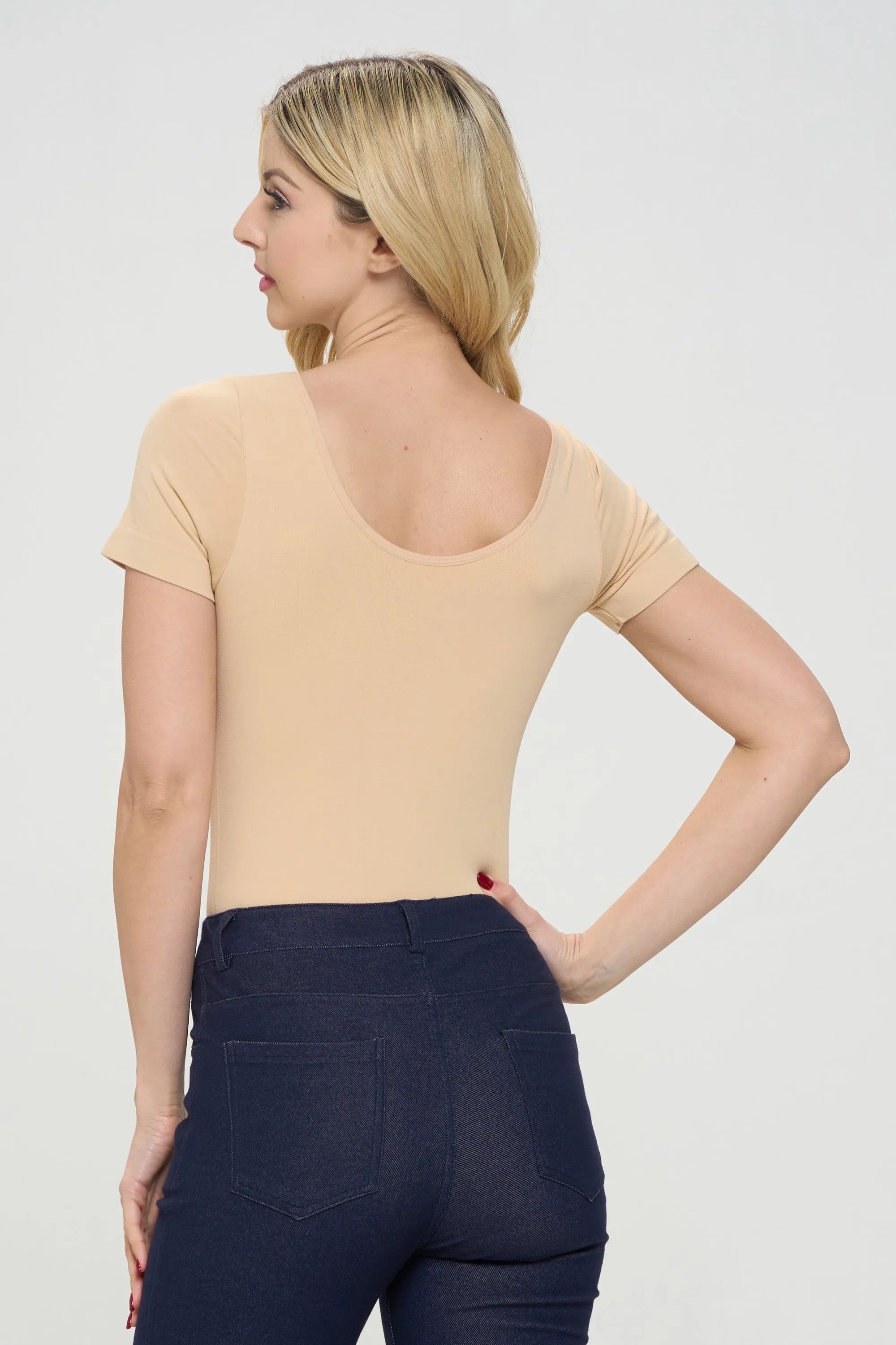 Basic Short Sleeve Seamless Bodysuit