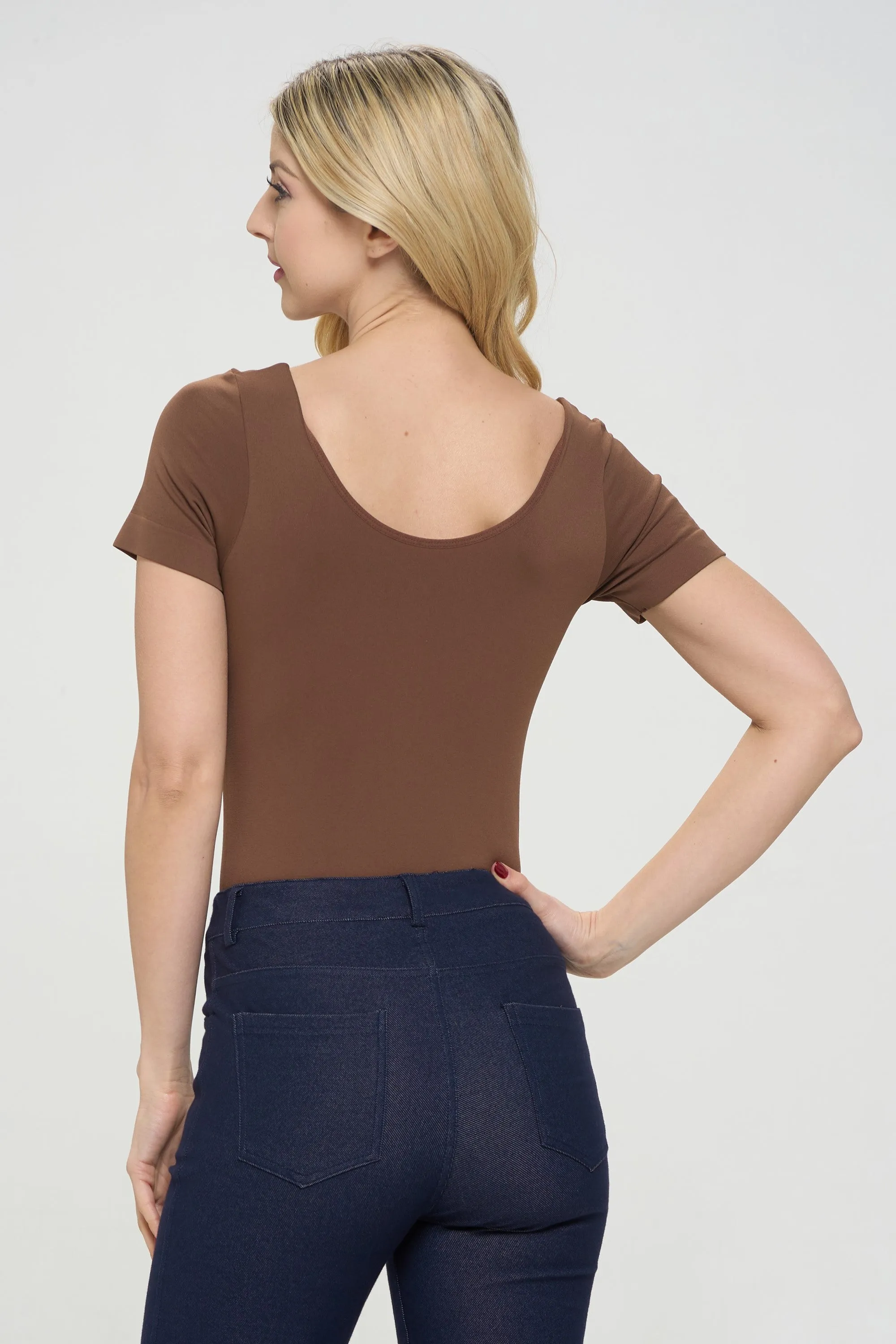 Basic Short Sleeve Seamless Bodysuit