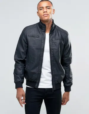 Brave Soul Faux Leather Biker Jacket