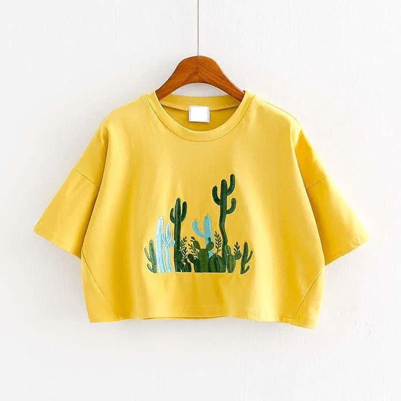 Cactus Field Crop Top