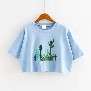 Cactus Field Crop Top