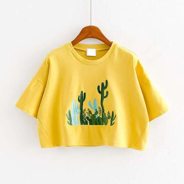 Cactus Field Crop Top