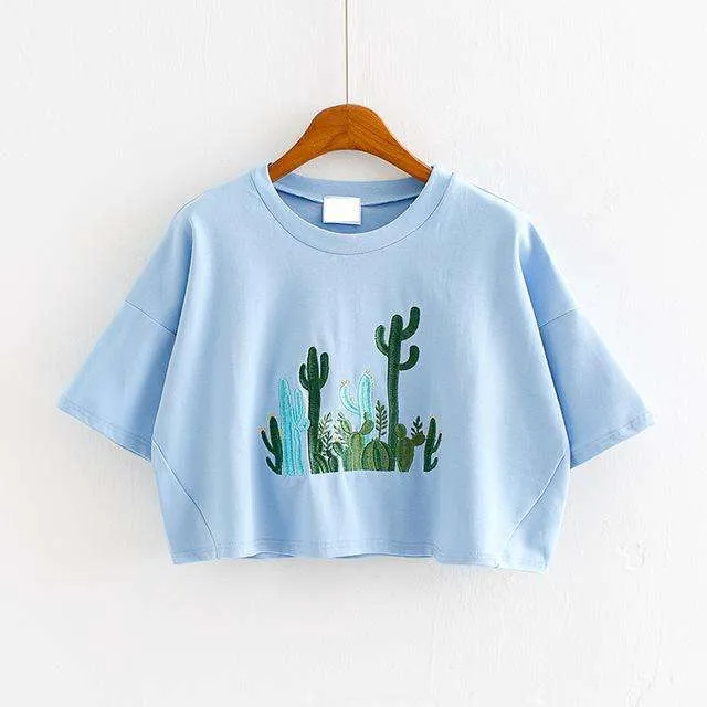Cactus Field Crop Top