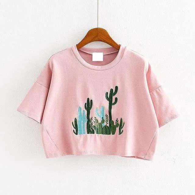 Cactus Field Crop Top