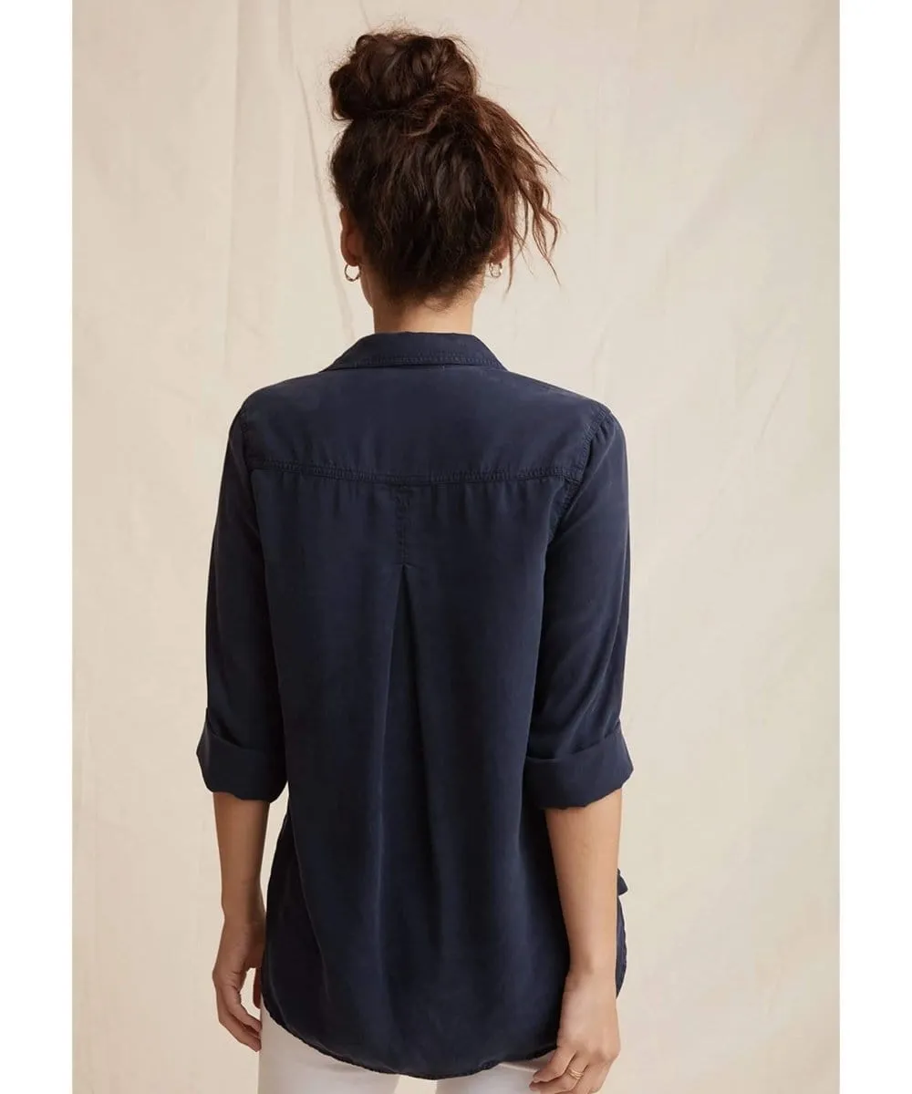 Classic Button Down Roll Up Sleeve Endless Sea