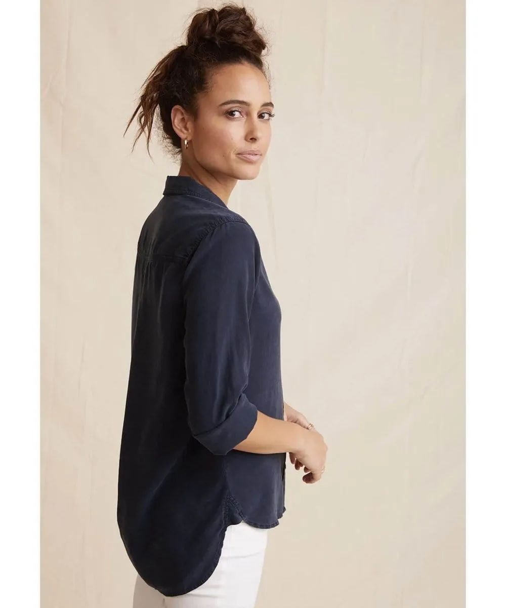Classic Button Down Roll Up Sleeve Endless Sea