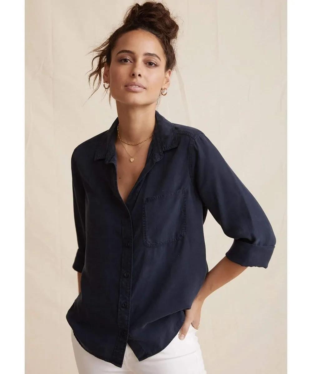 Classic Button Down Roll Up Sleeve Endless Sea