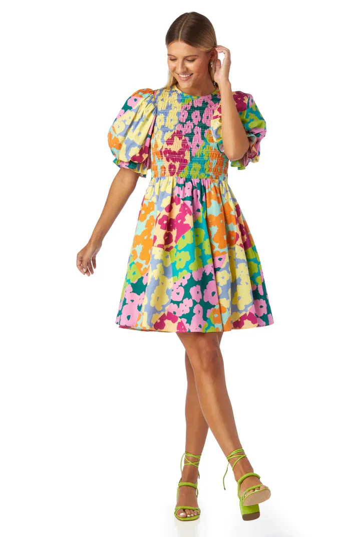 CROSBY LIZZY DRESS - PATCHWORK POPPY