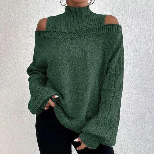Cutout Schouder Gebreide Trui