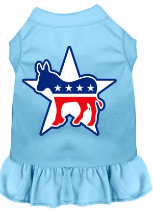 Democrat Screen Print Dress Baby Blue Xxl