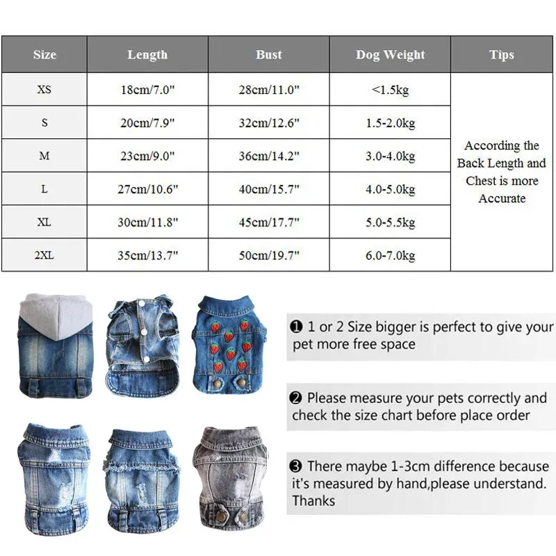 Denim Delight Dog Jeans Jacket