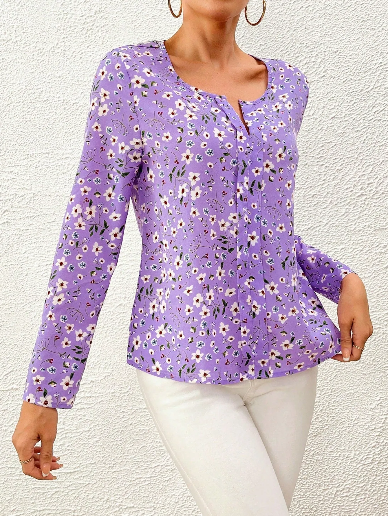 Ditsy Floral Print Blouse