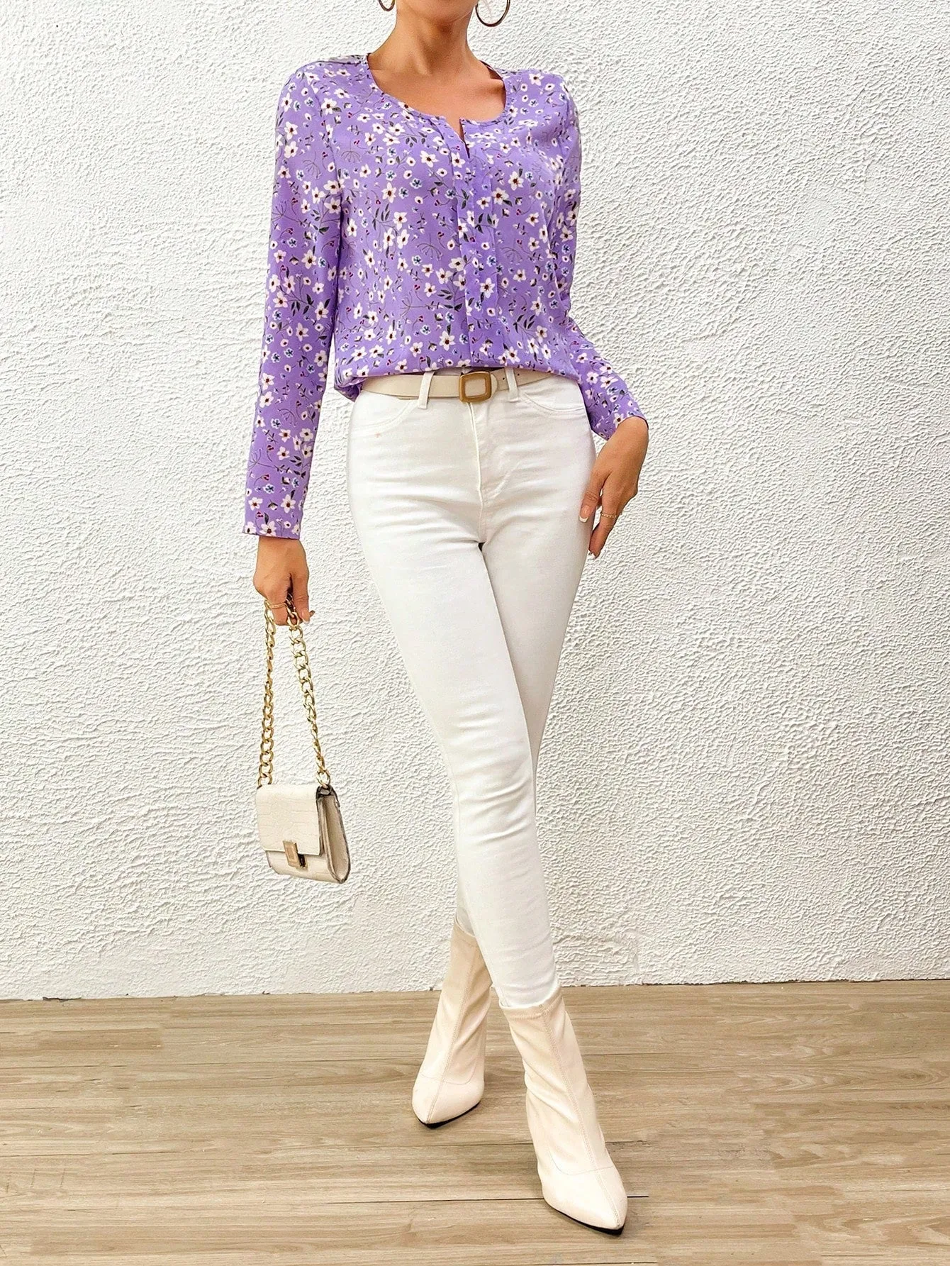 Ditsy Floral Print Blouse