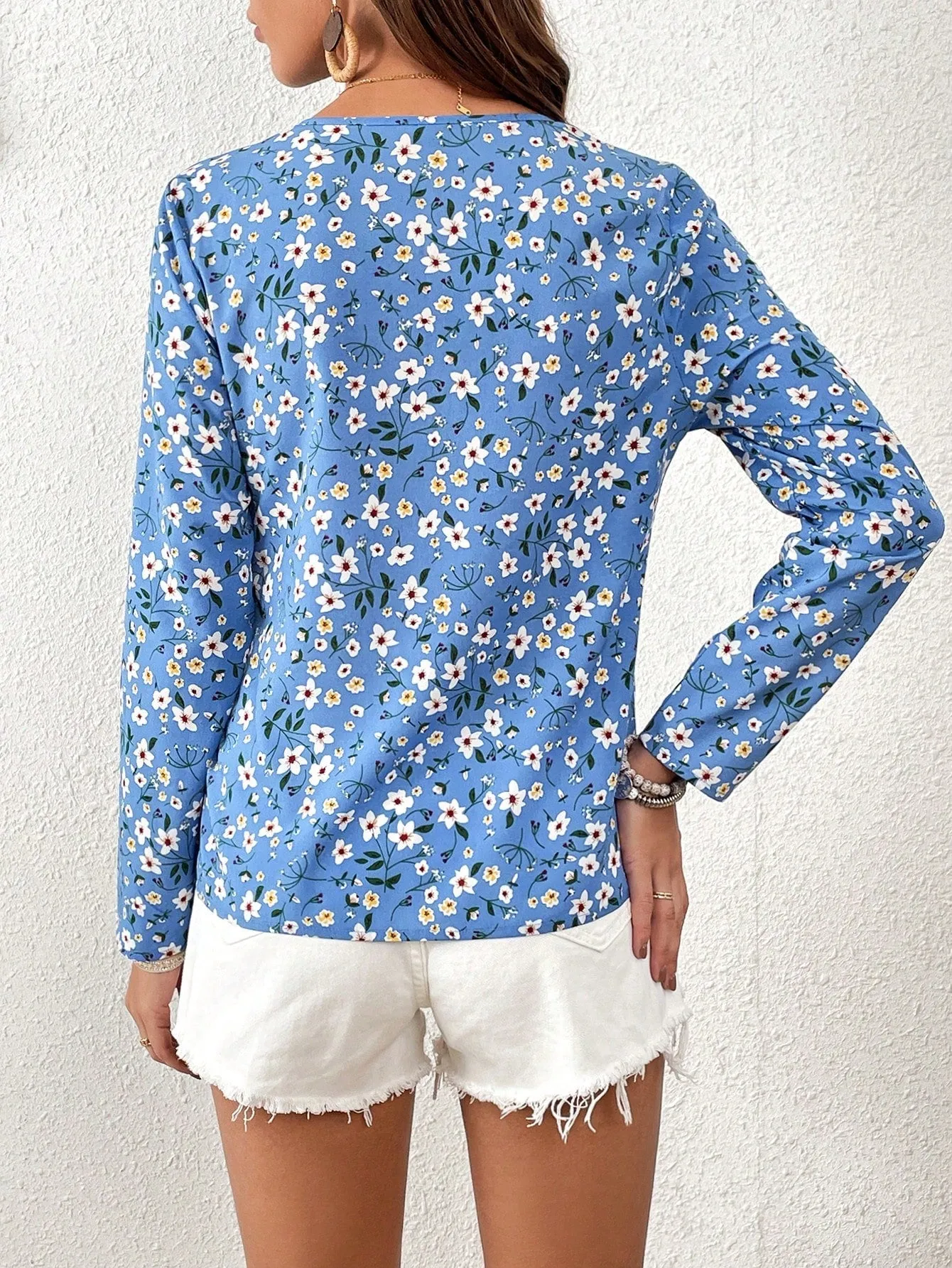 Ditsy Floral Print Blouse