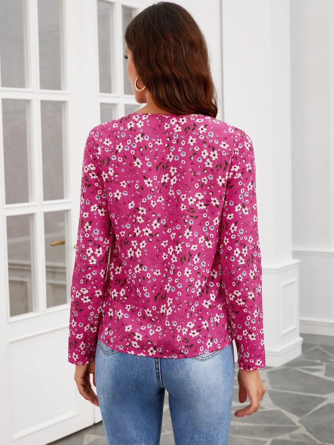Ditsy Floral Print Blouse
