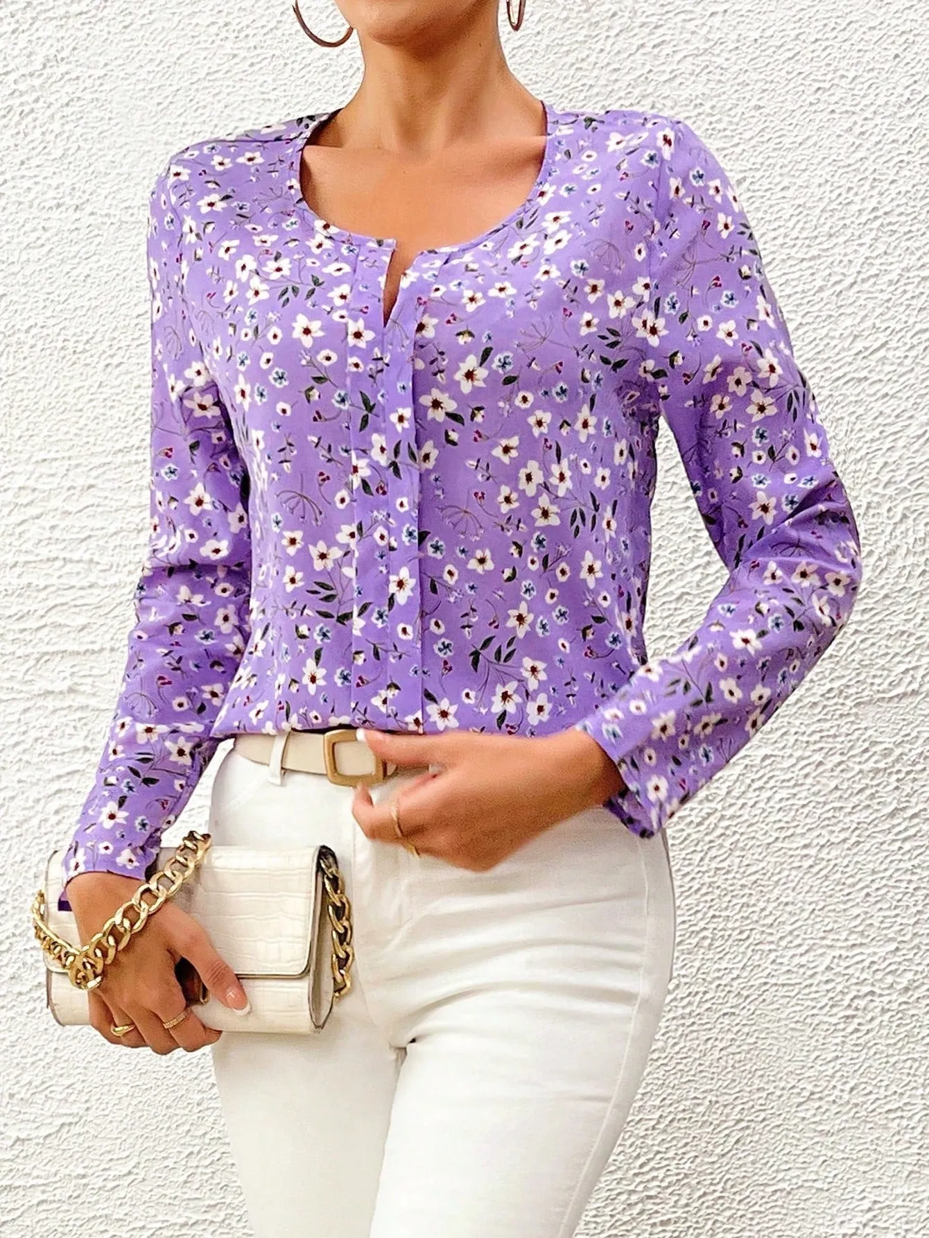 Ditsy Floral Print Blouse