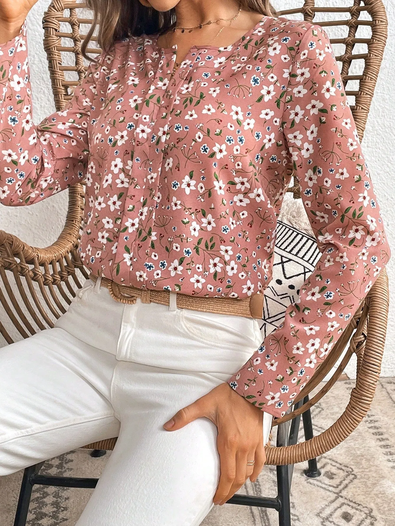 Ditsy Floral Print Blouse