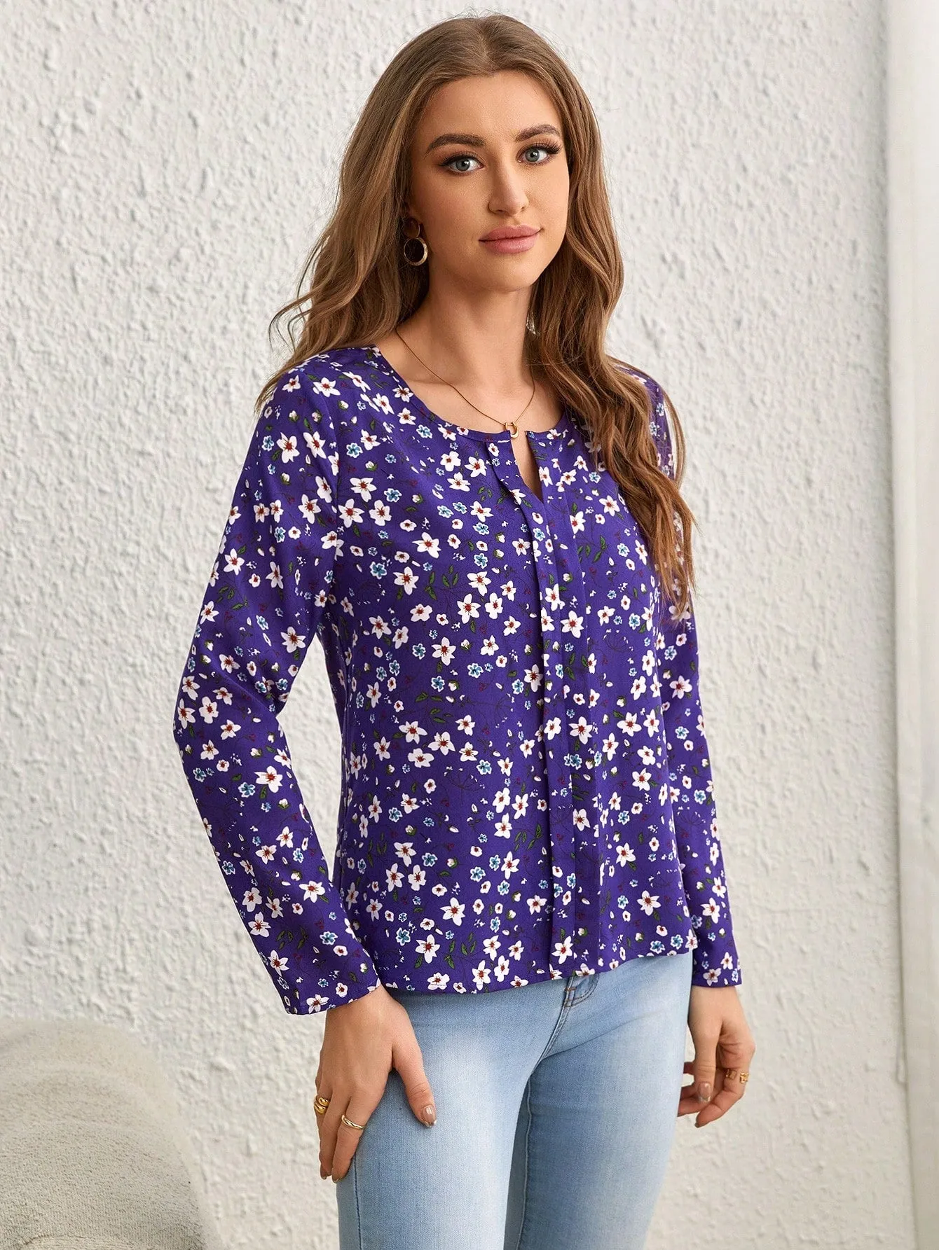Ditsy Floral Print Blouse
