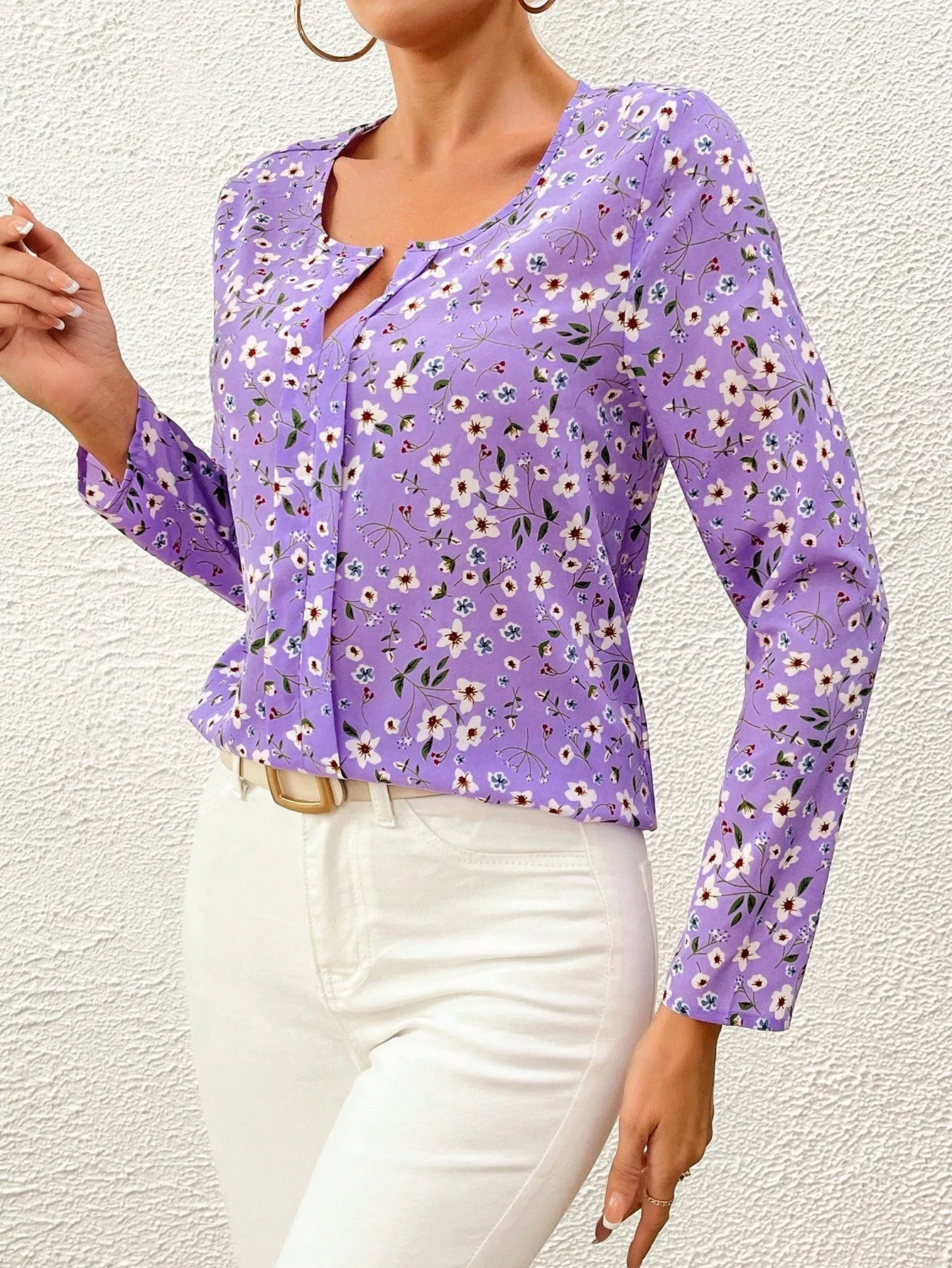 Ditsy Floral Print Blouse