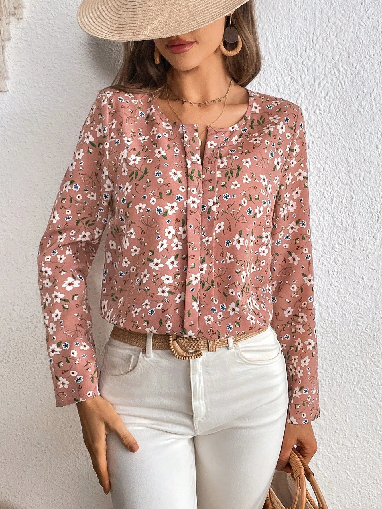 Ditsy Floral Print Blouse