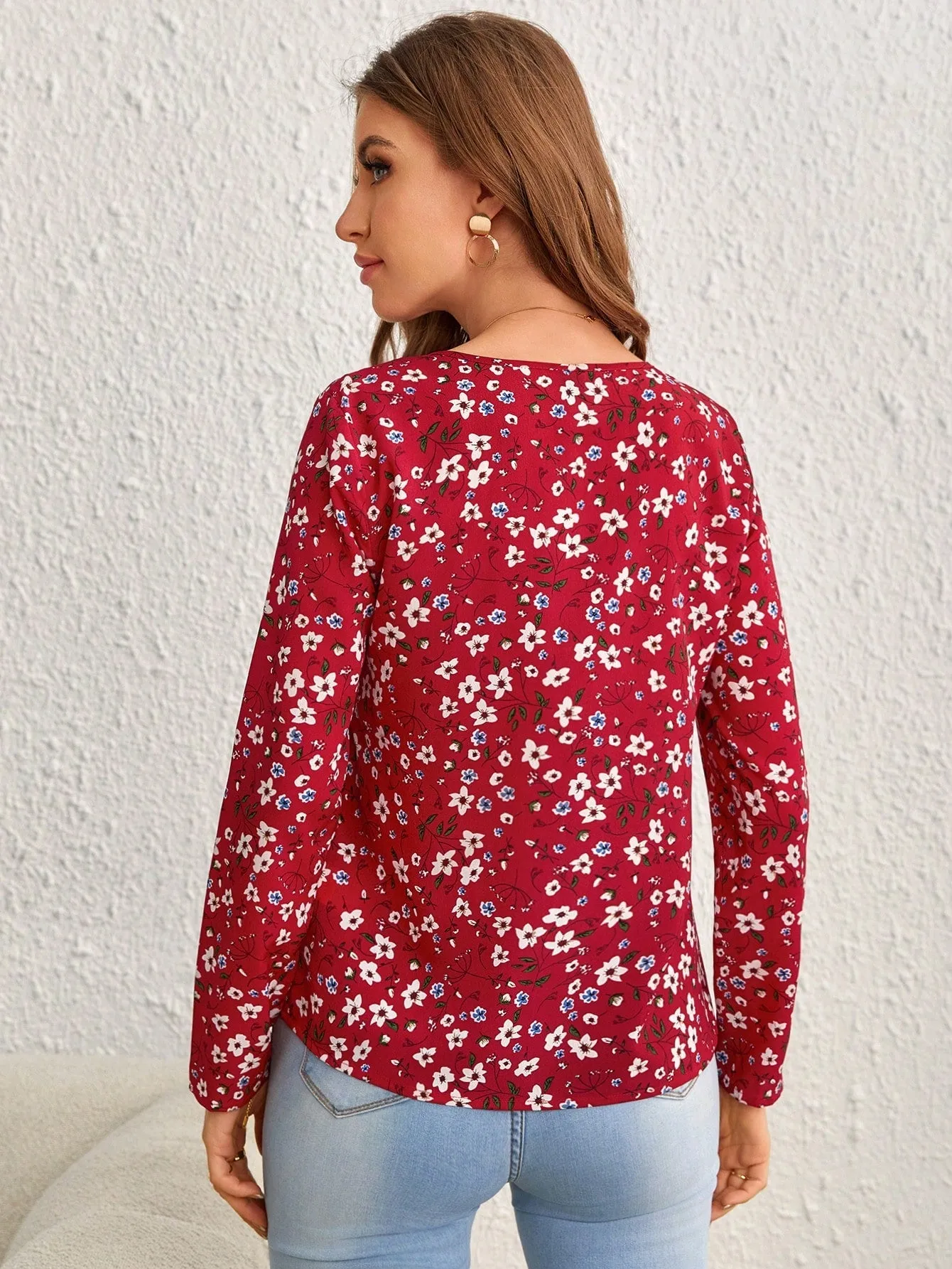 Ditsy Floral Print Blouse