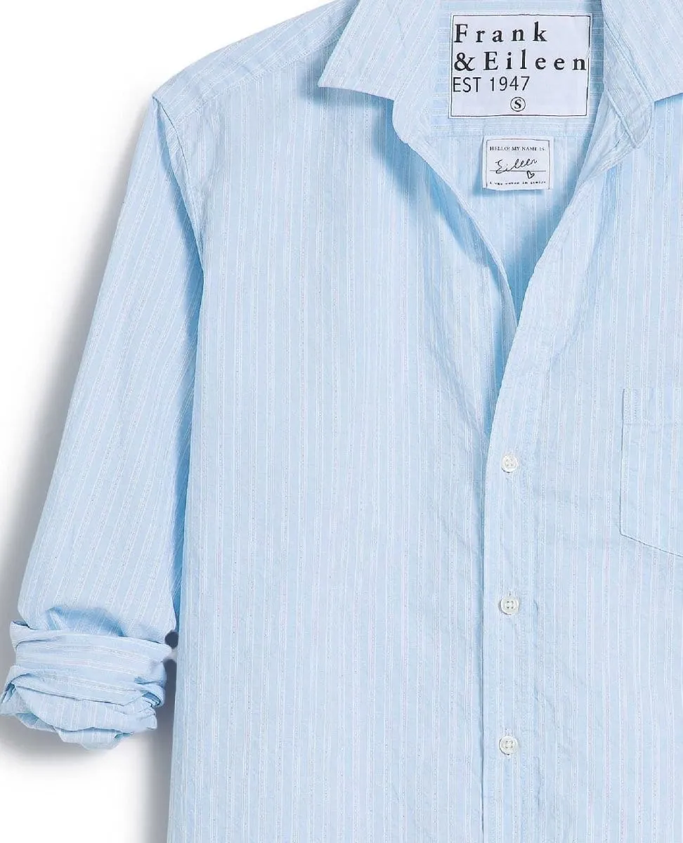 Eileen Relaxed French Blue Stripe With Glitter