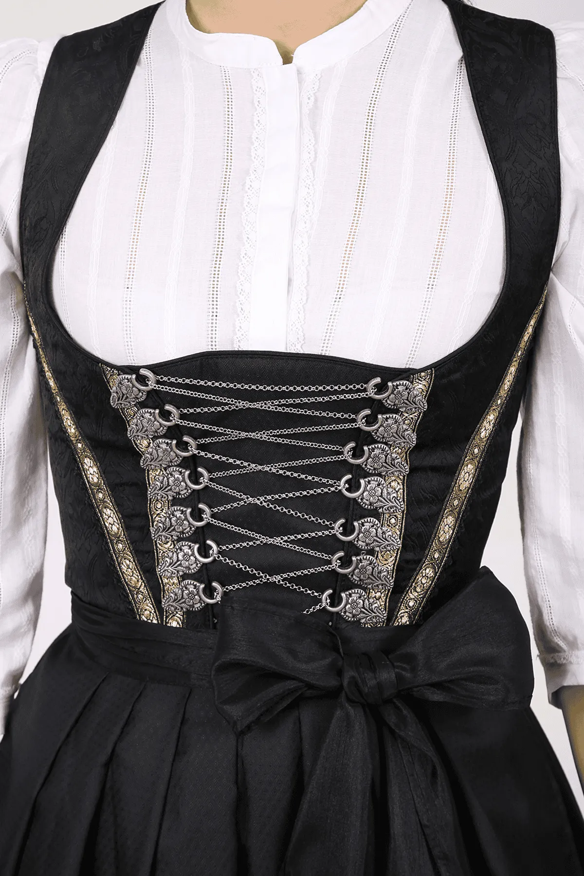 Hofen Schwaben Tracht  Beautiful 3  pc Traditional  Festive Krueger  Collection Dirndl with 85 cm/ 33.5" long skirt with 2 aprons