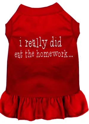 I Really Did Eat The Homework Screen Print Dress Red Lg