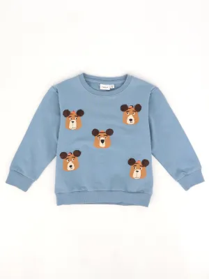 Kids Boy's Graphic Printed Sweatshirt,Light Blue