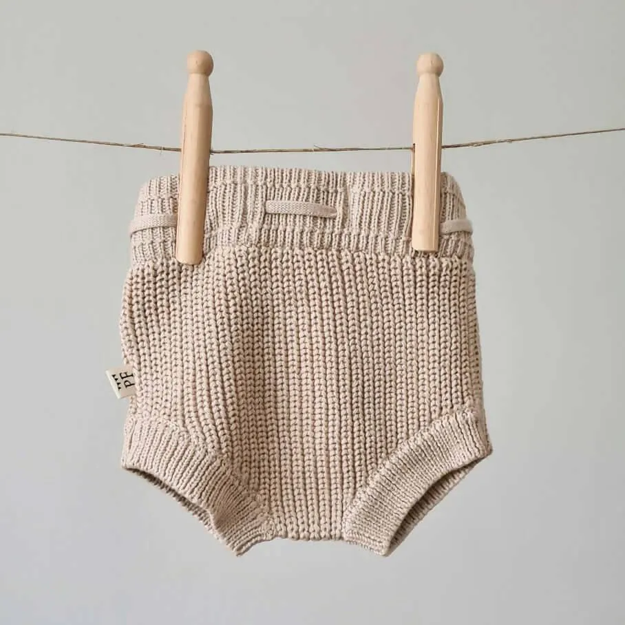 Knitted Bloomers - Cotton - Oatmeal