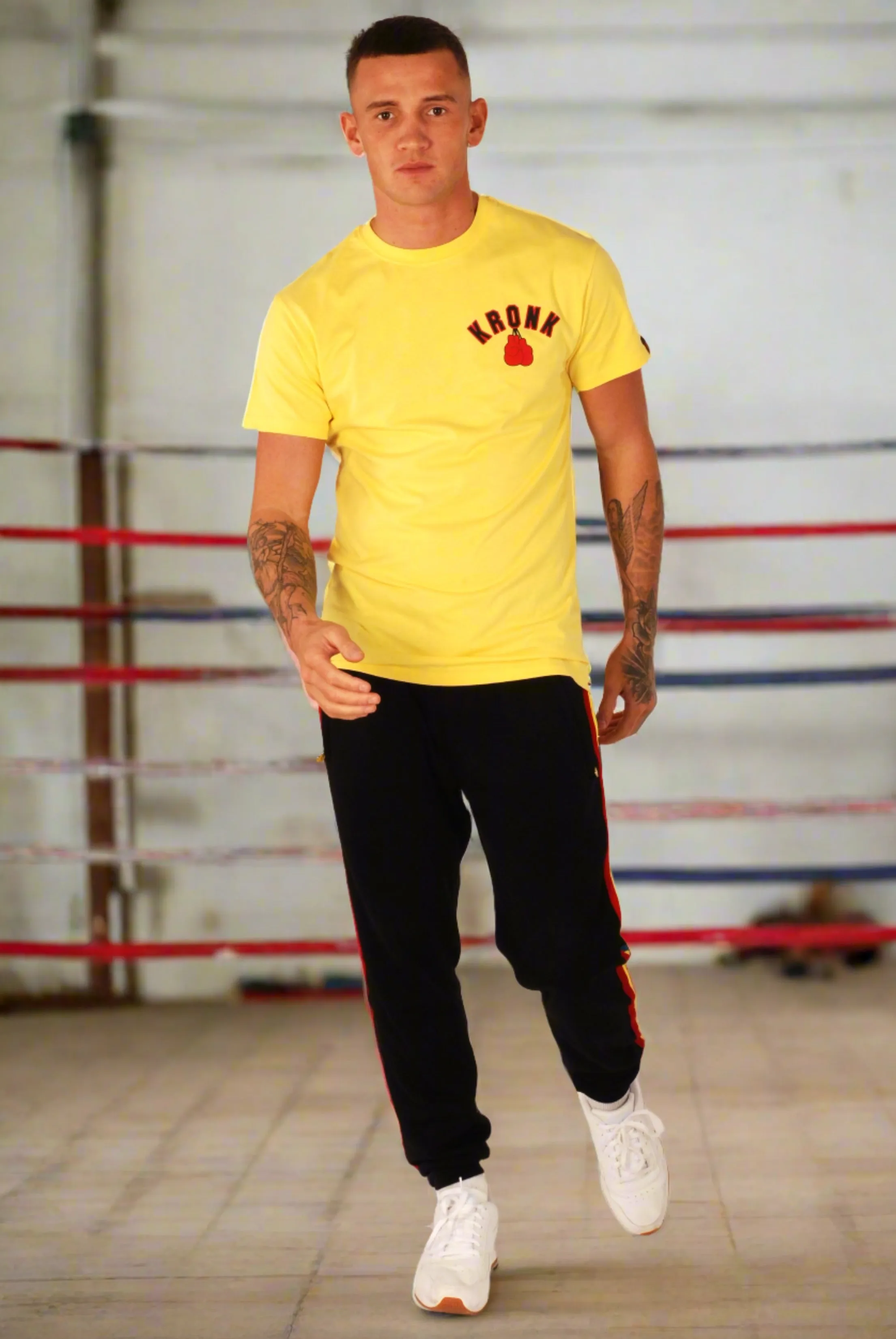 KRONK Julio Cesar Chavez Training Camp Regular Fit T Shirt Yellow