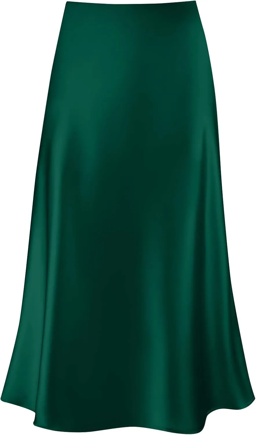 Long Skirts for Women Satin High Waisted Flared Skirt 2025 A Line Cocktail Party Skirt Business Casual Clothes