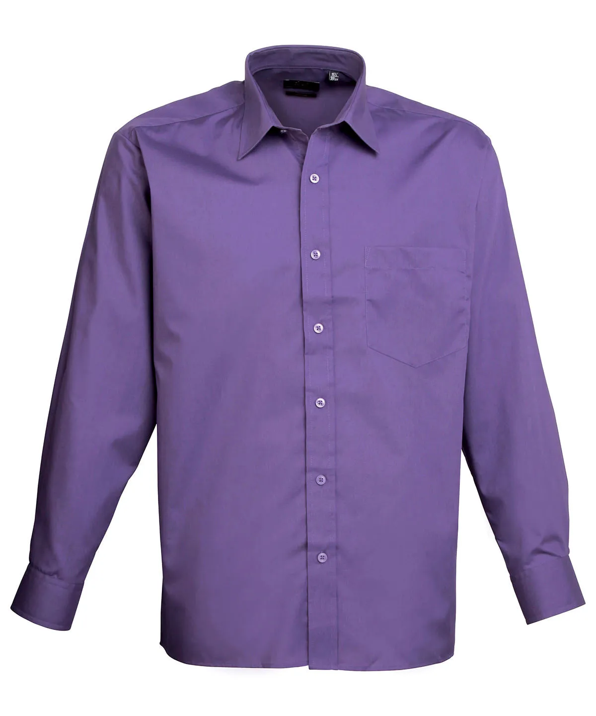 Long sleeve poplin shirt | Purple*