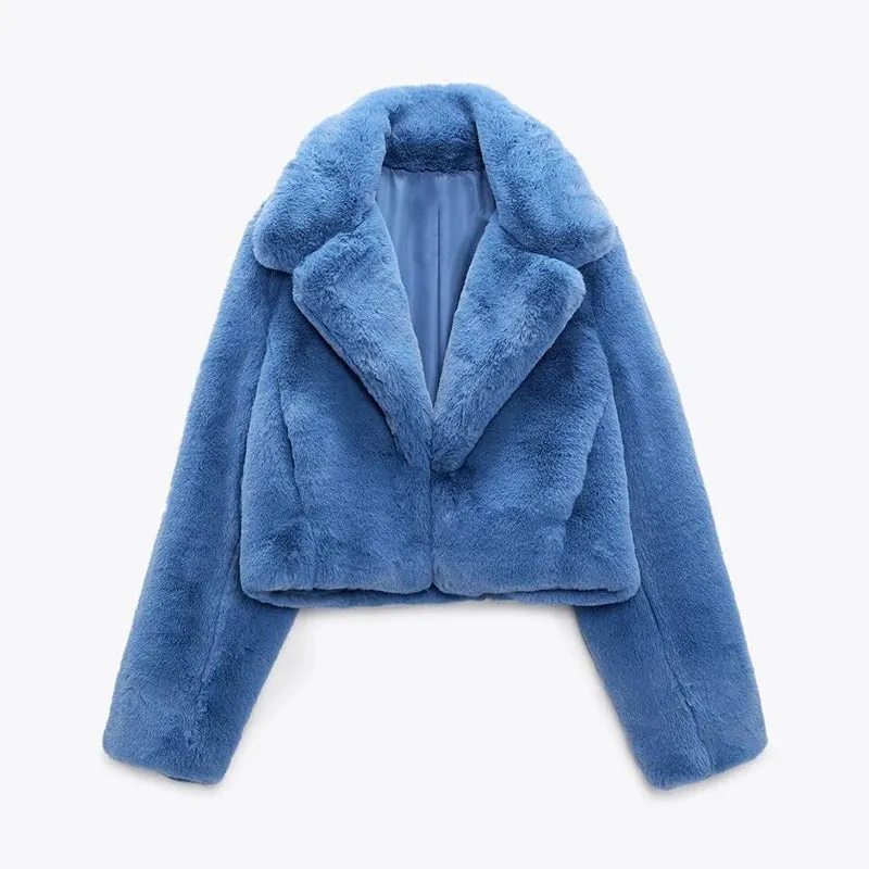 Lucienne Women's Faux Fur Jacket-Luxurious Statement Outerwear for Effortless Glam