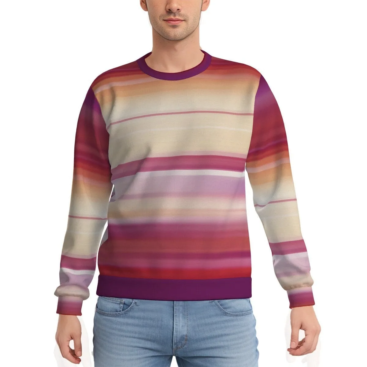 Maroon sweater, Ombre Sweater Men, Retro Sweater Men, Vintage inspired Sweater, Fleece Sweater Men, Vintage inspired Sweatshirt
