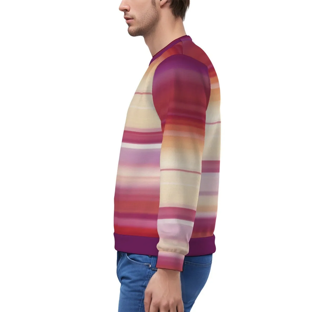 Maroon sweater, Ombre Sweater Men, Retro Sweater Men, Vintage inspired Sweater, Fleece Sweater Men, Vintage inspired Sweatshirt