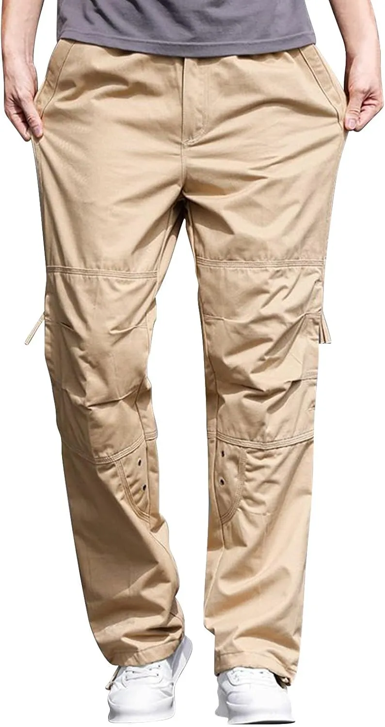 Mens Pants Cargo Joggers Lightweight Cargo Sweatpants Stretch Waistband Workout Joggers Outdoor Athletic Hiking Pants